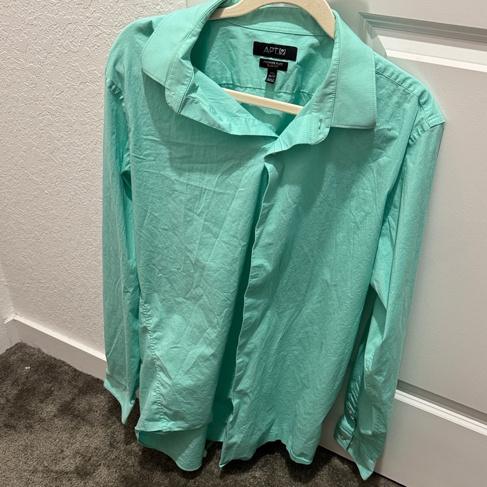 Apt. 9 Men's Light Green Casual Shirt